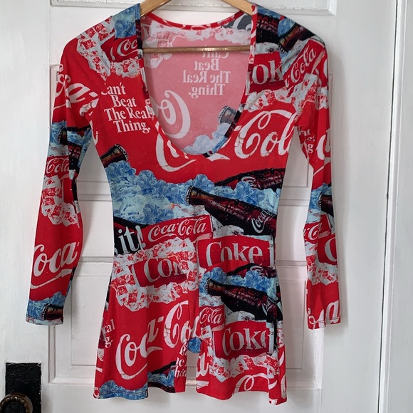 PARADE COCA COLA LONG SLEEVE ROMPER ONESIE - Picture 6 of 9
